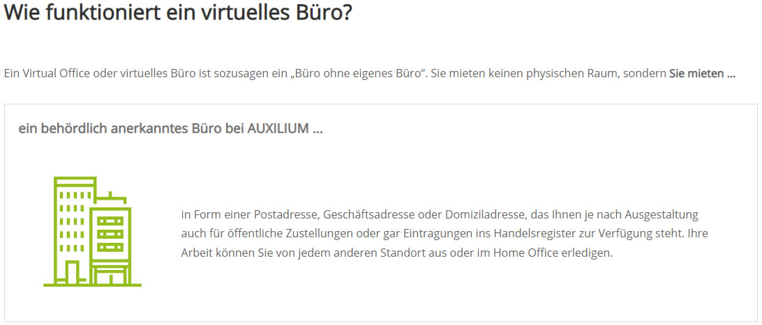 Virtual-Office24 Funktion