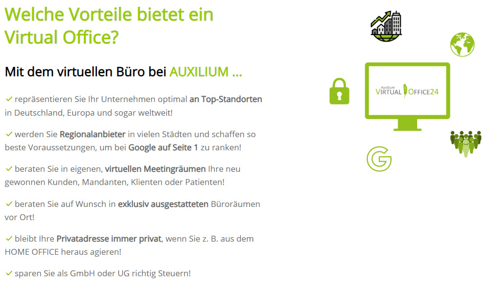 Virtual-Office24 Vorteile
